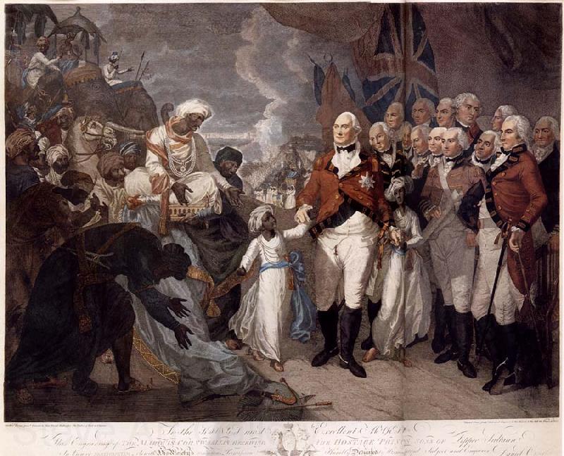 Daniel Orme Lord Cornwallis Receiving the Sons of Tipu Sultan as Hostages